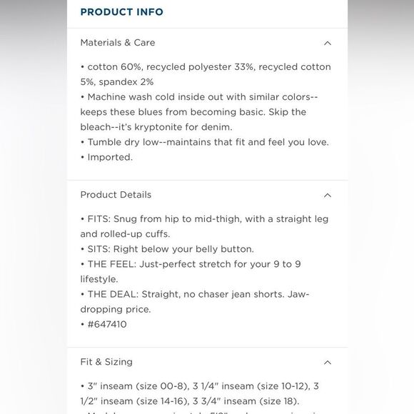 NWT- Old Navy - 4, 12 & 18. High Rise 3” Inseam WOW Denim Short - Picture 3 of 9